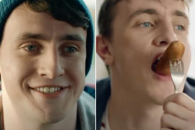 Normal People's Paul Mescal in the 2018 advert for Denny sausages