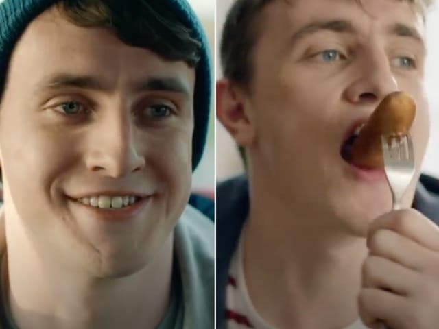 Normal People's Paul Mescal in the 2018 advert for Denny sausages