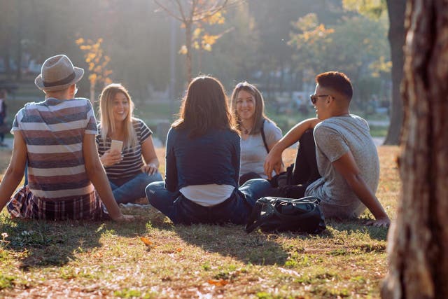 Young men were almost twice as likely to have met up with friends in public than women