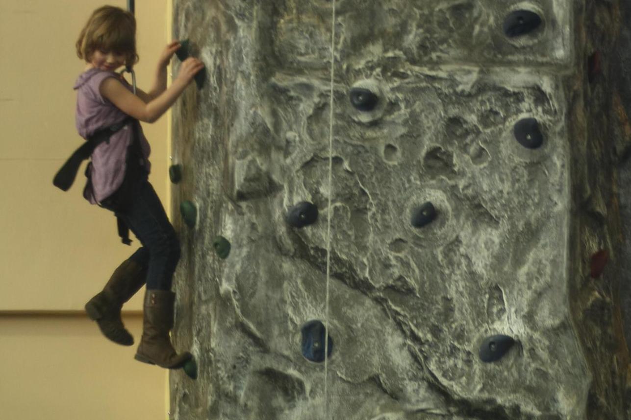 Uphill struggle: a climbing wall at Center Parcs