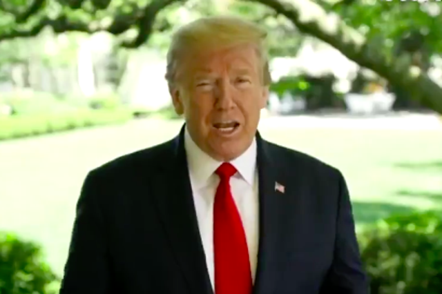 President Donald Trump congratulates UFC on staging an event