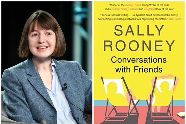 Sally Rooney and the cover of her first book Normal People.