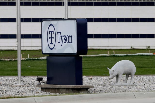 The Tyson foods plant in Waterloo, Iowa