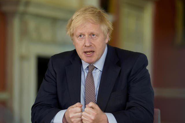 Boris Johnson speaking in his televised address to the nation on 10 May, 2020