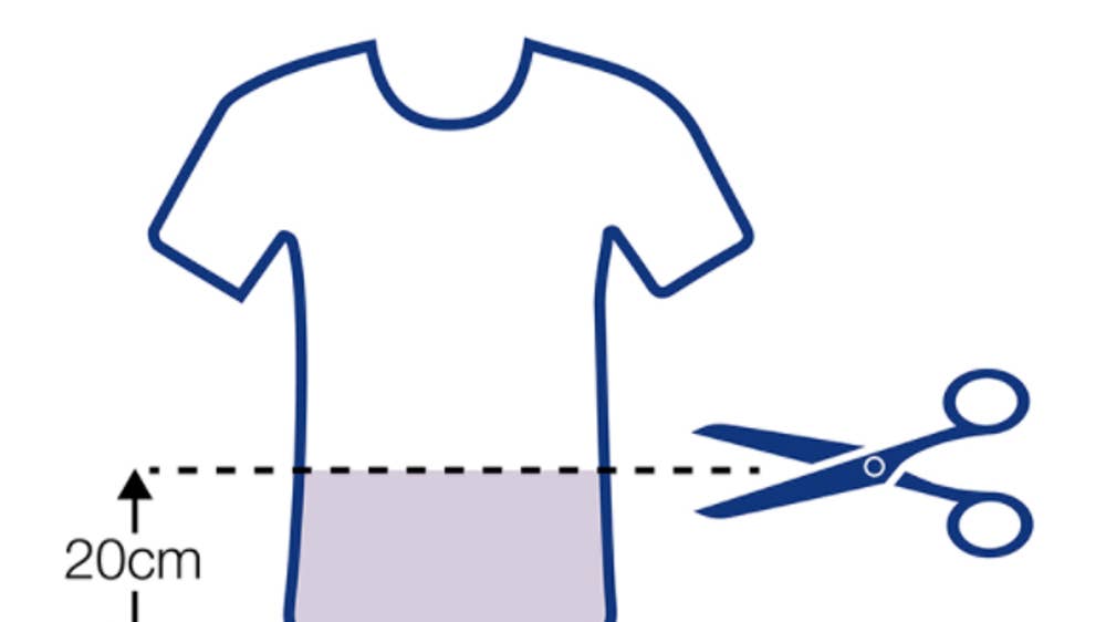 Using a T-shirt - Step 1