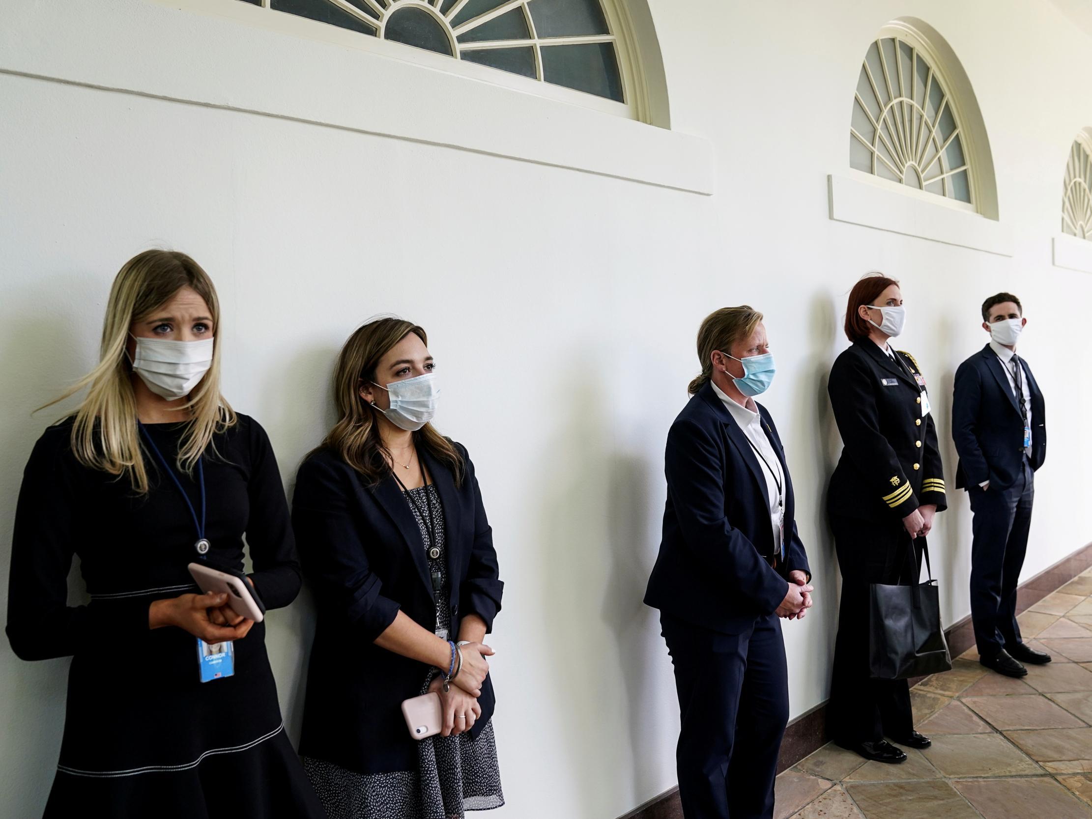Trump staff and visitors ordered to wear masks in West Wing following coronavirus scares