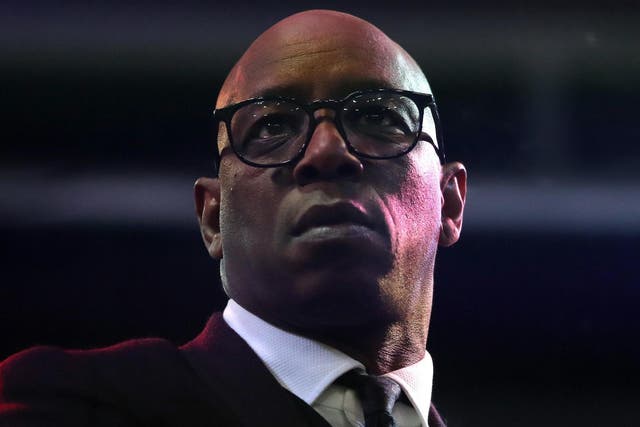 Ian Wright was subjected to racist abuse on social media on Monday