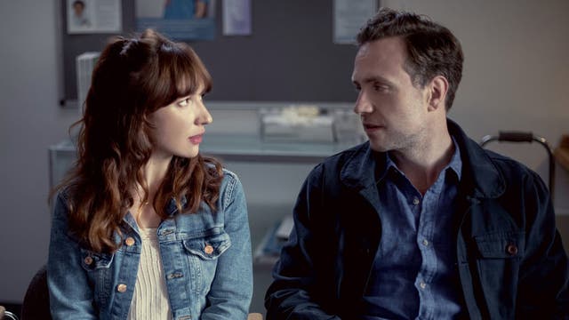 Rafe Spall as Jason and Esther Smith as Nikki in the painfully funny comedy 'Trying' on Apple TV+