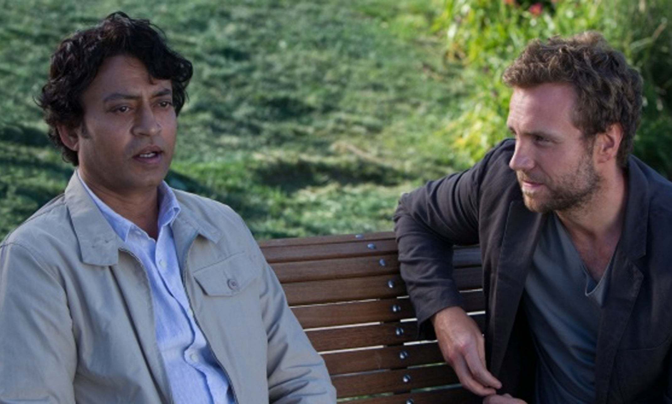 Khan and Rafe Spall in ‘Life of Pi’