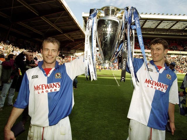 The goals of Alan Shearer and Chris Sutton helped Rovers to a famous title