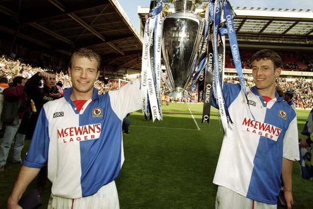 The goals of Alan Shearer and Chris Sutton helped Rovers to a famous title