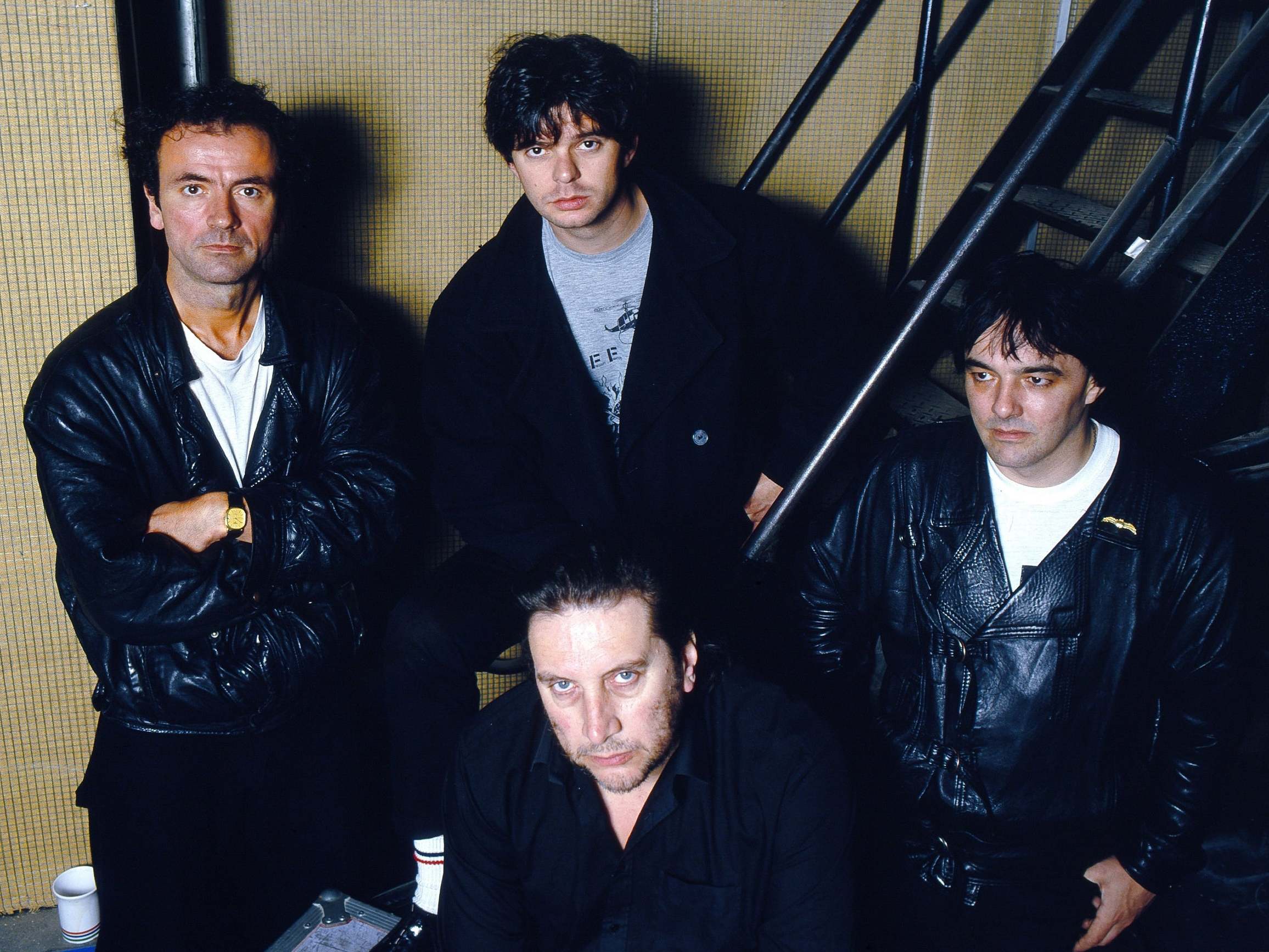 The Stranglers in 1985, clockwise from left: High Cornwell, Jean-Jacques Burnel, Dave Greenfield and Jet Black (Rex)