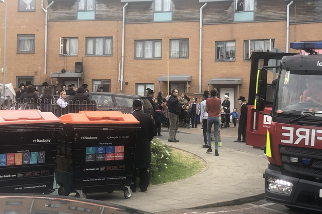 Police were called to Stamford Hill in Hackney, London, after large crowds from the Hasidic Jewish community gathered to celebrate a religious festival on 12 May, 2020.