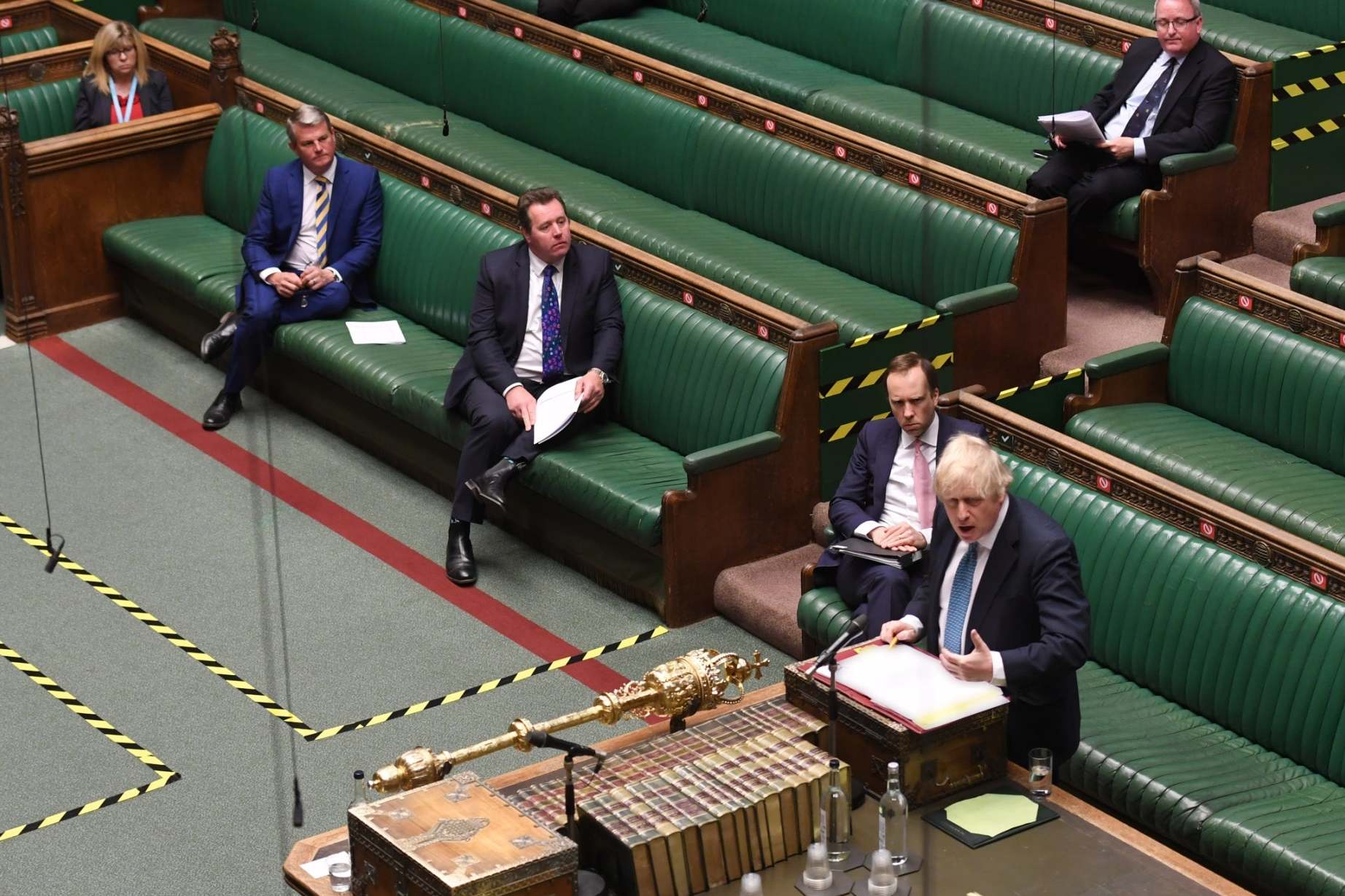 I could see when Matt Hancock, sitting two metres to Boris Johnson’s right, prompted the prime minister, or mouthed comments at Keir Starmer
