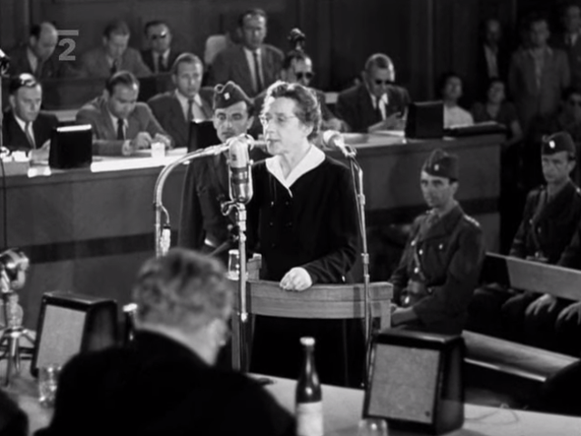 Horáková gives the closing speech at her trial in 1950