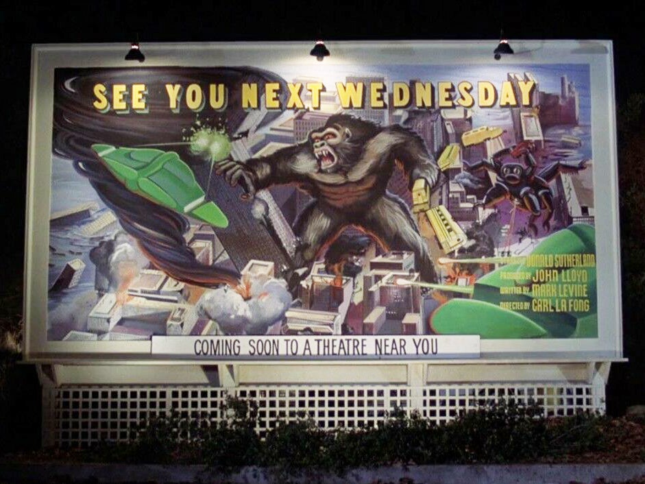 Sadly fictitious: Poster art for ‘See You Next Wednesday’, as glimpsed in ‘The Blues Brothers’ (1980)