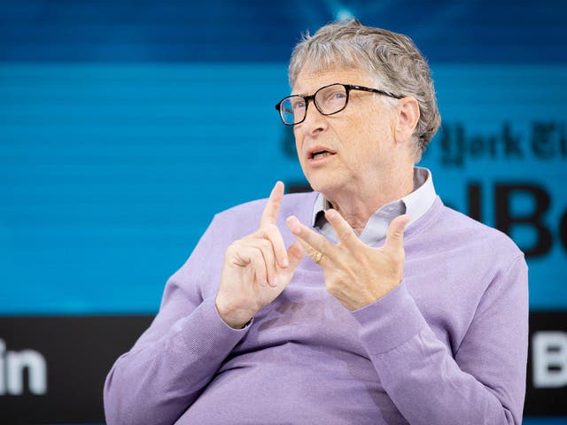 Bill Gates speaking in 2019