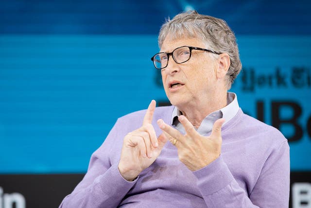 Bill Gates speaking in 2019