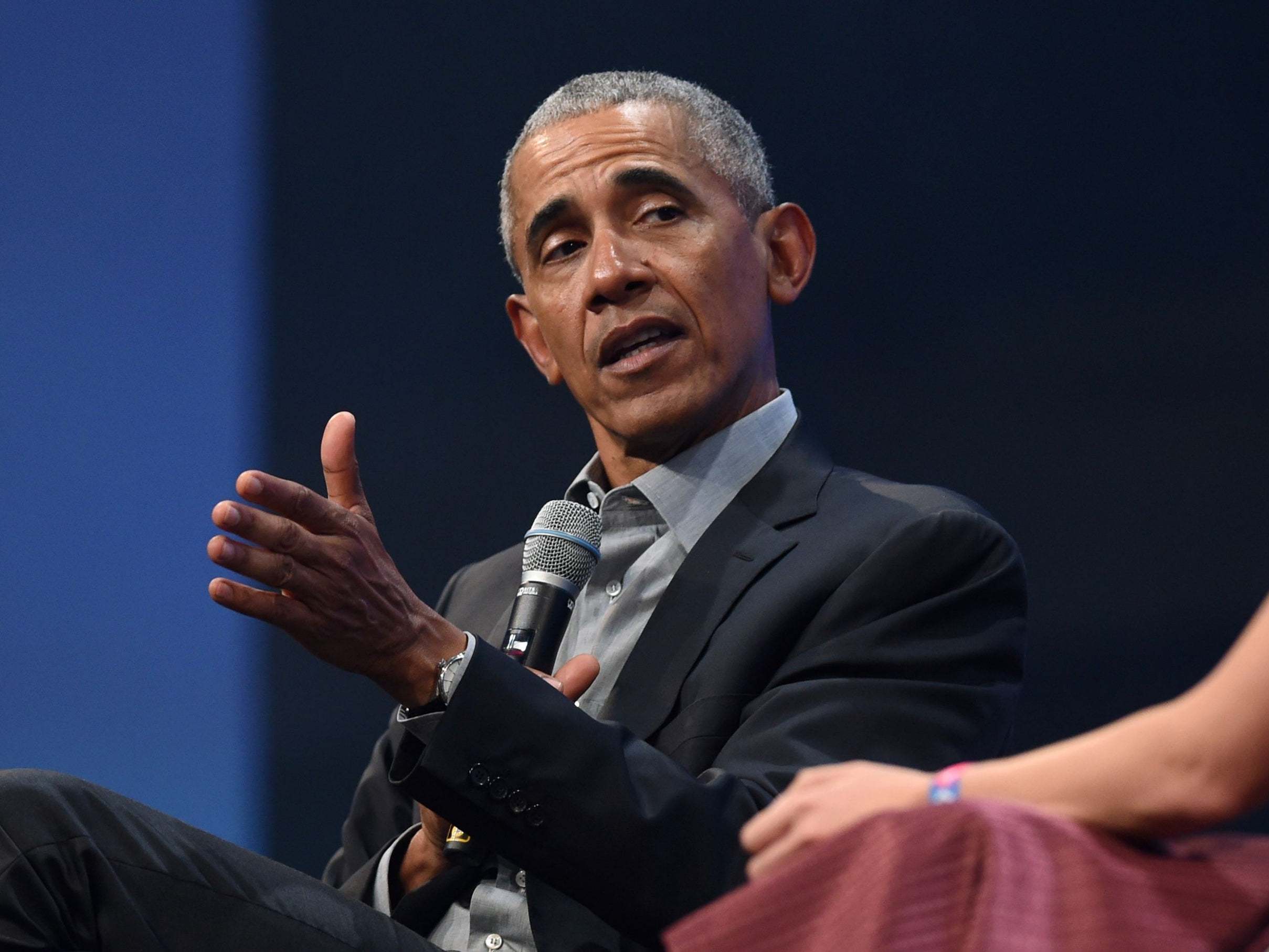 Former US president Barack Obama told Americans to "vote"