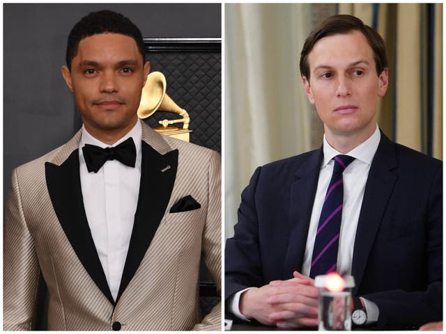 Trevor Noah and Jared Kushner.