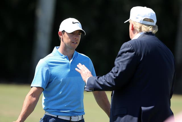 Rory McIlroy and Donald Trump in 2016