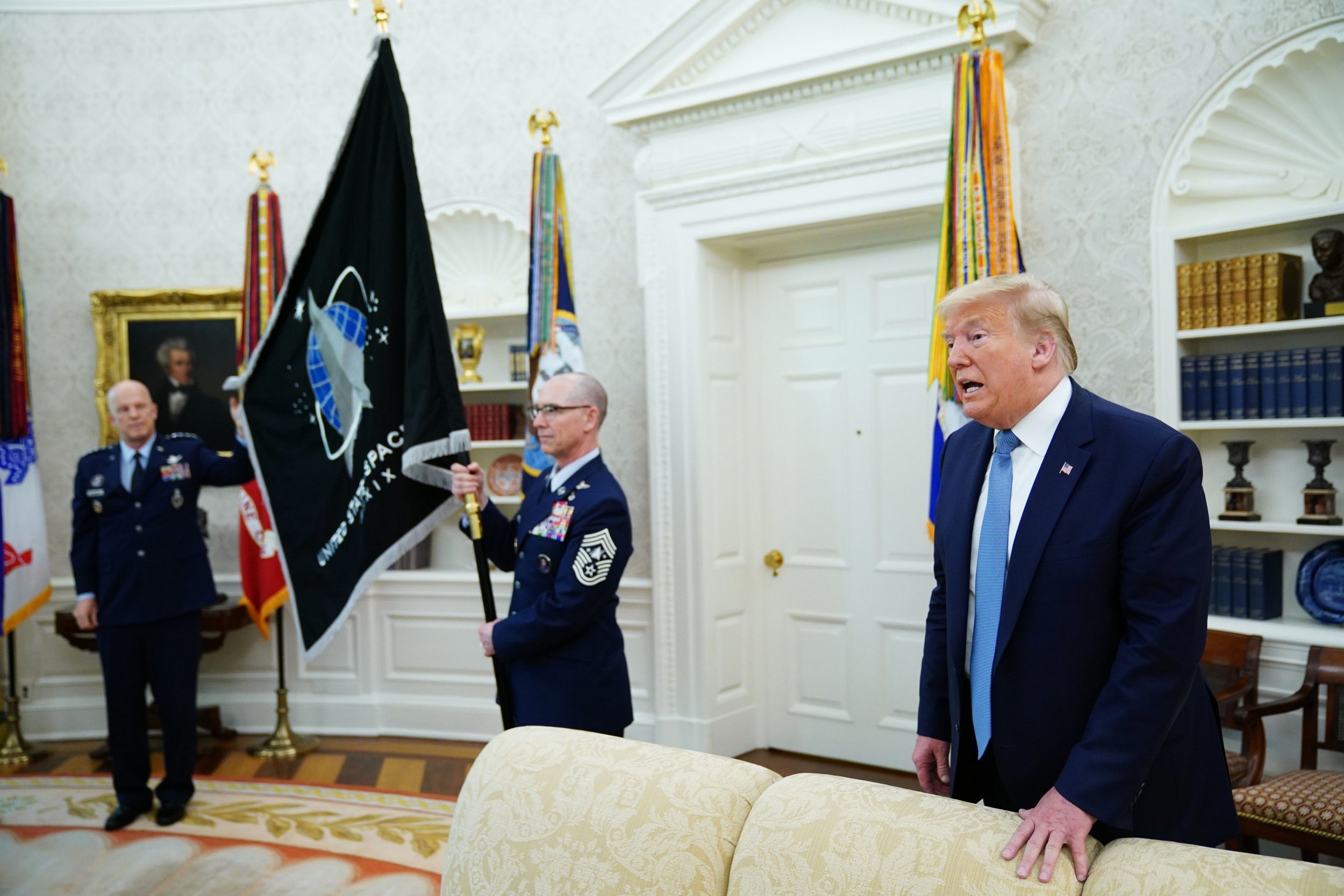 Trump news – live: President backs protesters who harassed reporter, after firing watchdog investigating Pompeo