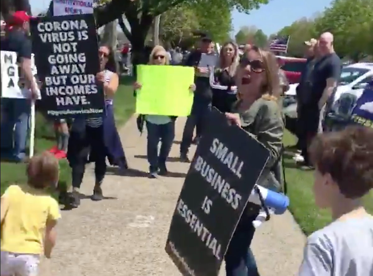 ‘Great people!’ Trump backs anti-lockdown protesters filmed harassing reporter in Long Island