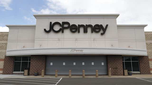 A parking lot at a JC Penney store is empty in Roseville, Michigan on Friday, 8 May, 2020. The company filed for bankruptcy a week later.