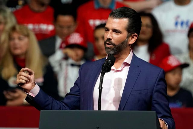 Donald Trump Jr repeatedly suggested his father's rival Joe Biden was a paedophile