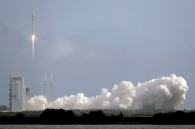 A US Space Force space plane is launched into orbit on an Atlas 5 rocket at Cape Canaveral, Florida