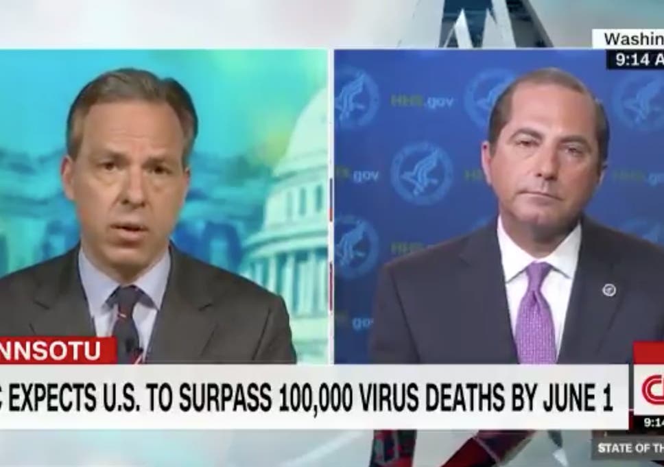 Health and Human Services Secretary Alex Azar said on CNN that a high number of comorbidities in the US population has led to the higher death toll from the coronavirus pandemic
