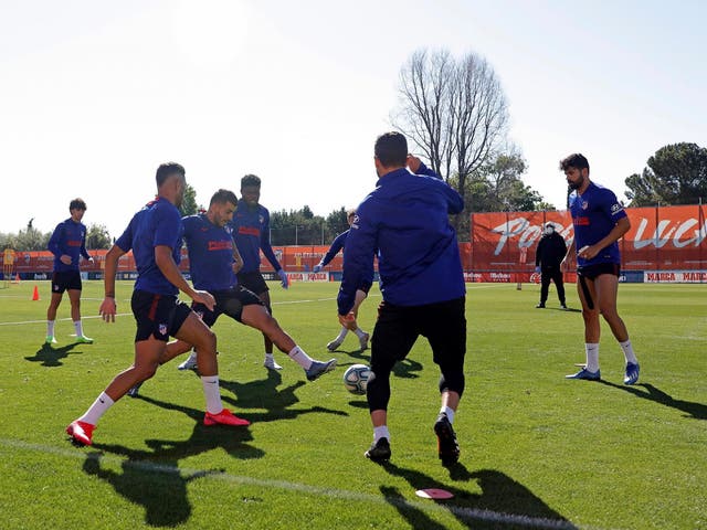 Atletico Madrid were one of the teams to return to group training