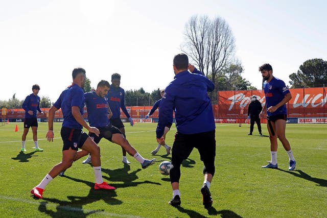Atletico Madrid were one of the teams to return to group training