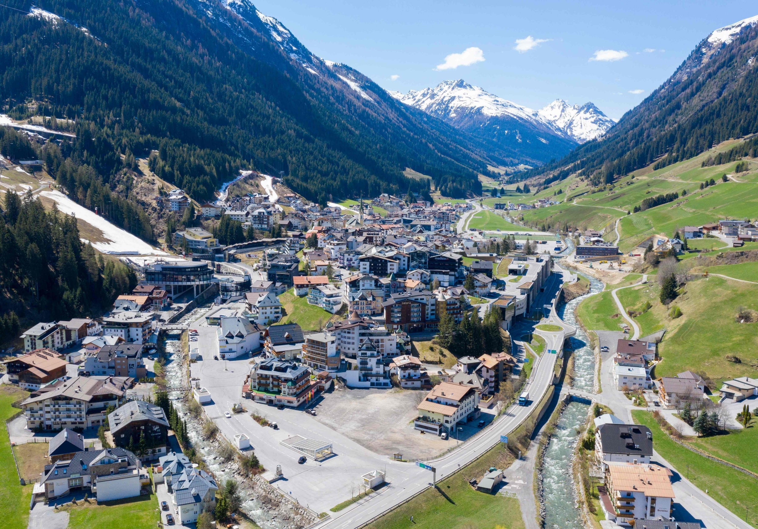 Ischgl (pictured) is a ski resort in Austria's worst hit region