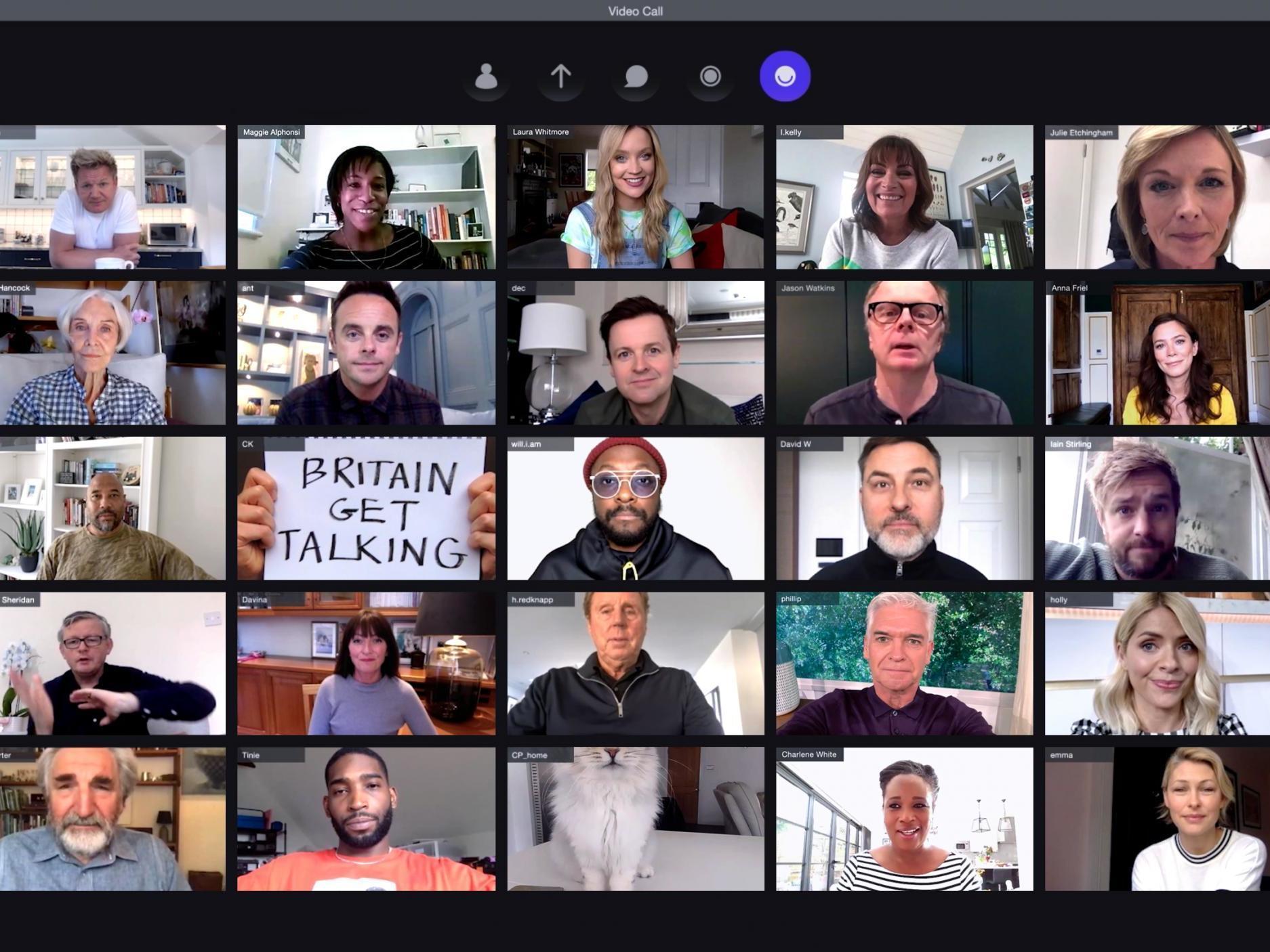 &apos;Keeping in touch has never mattered more&apos;: Holly Willoughby, Gordon Ramsay and more unite for mental health awareness video