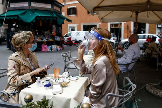Cafes have reopened in Italy