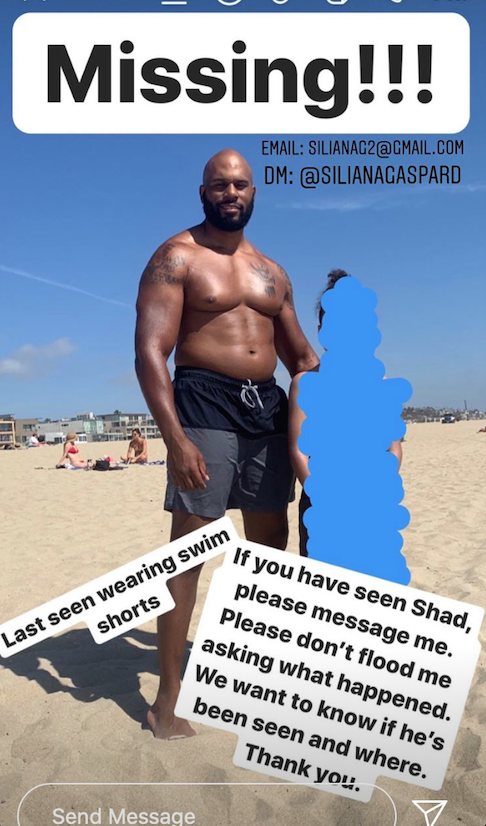 Posts shared to Shad Gaspard's Instagram confirm he is still missing (Instagram)