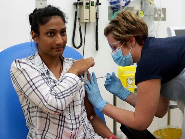 Oxford University volunteer injected with either experimental Covid-19 vaccine or comparison