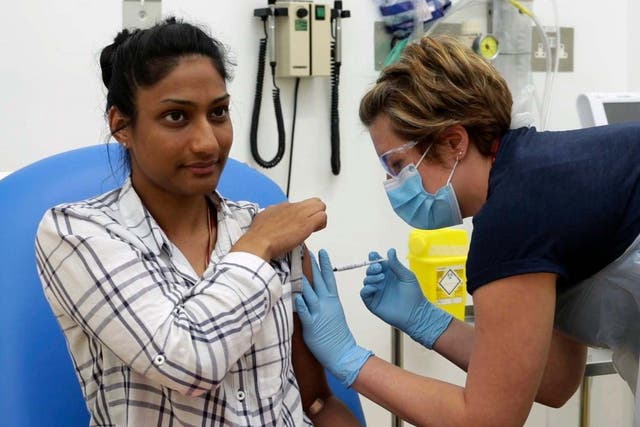 Oxford University volunteer injected with either experimental Covid-19 vaccine or comparison