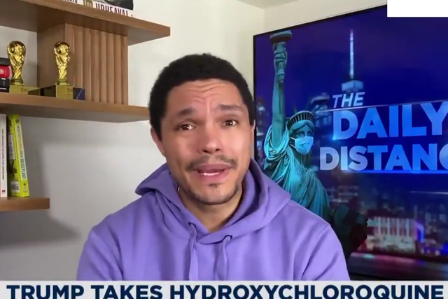 Trevor Noah questions Donald Trump's decision to take Hydroxychloroquine.
