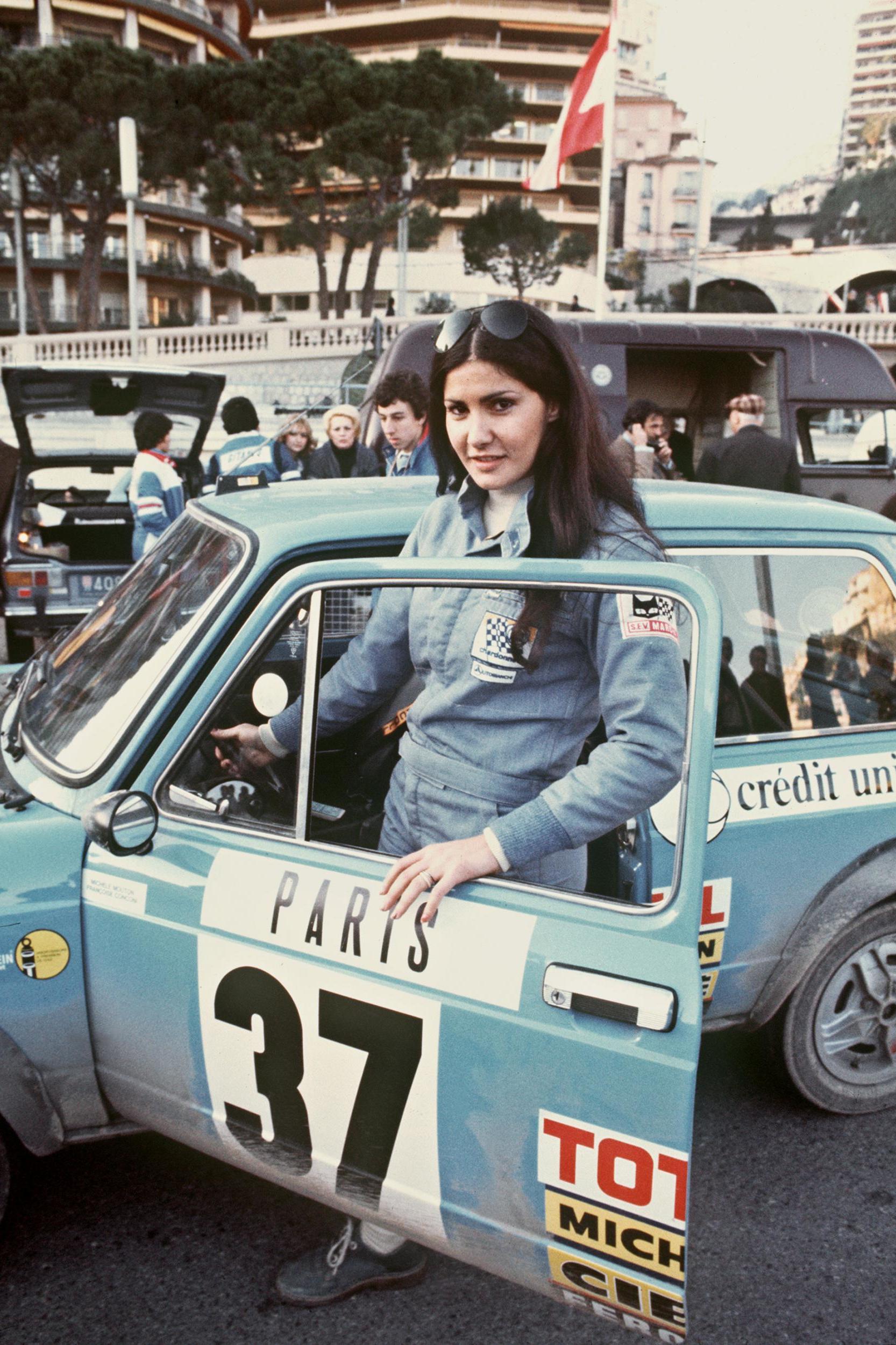 The driver at the Monte Carlo rally in 1977, in which she took an Autobianchi A112 to fifth in class