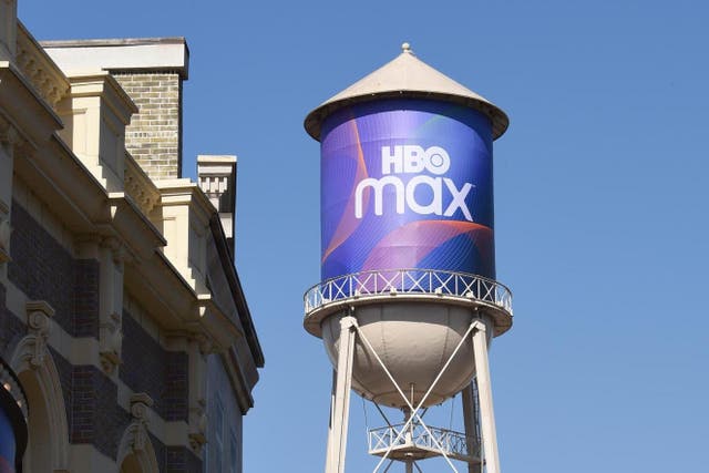 An HBO Max display at Warner Bros studios in Burbank, California, in October 2019.