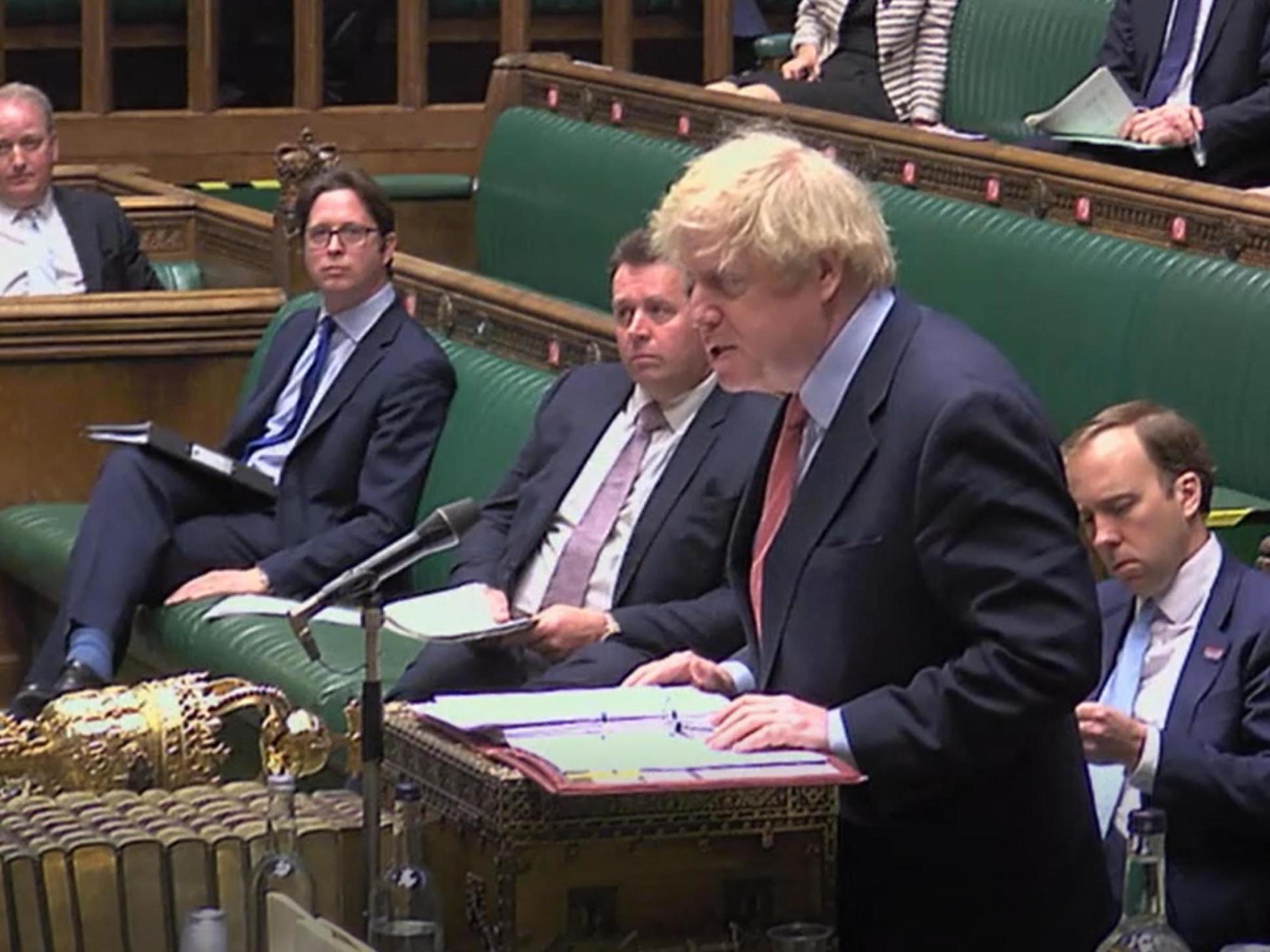 Boris Johnson had defended the policy at PMQs before changing his mind