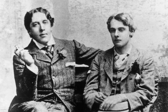 The Irish poet with Lord Alfred Douglas, a relationship that would ultimately lead to his fall from grace