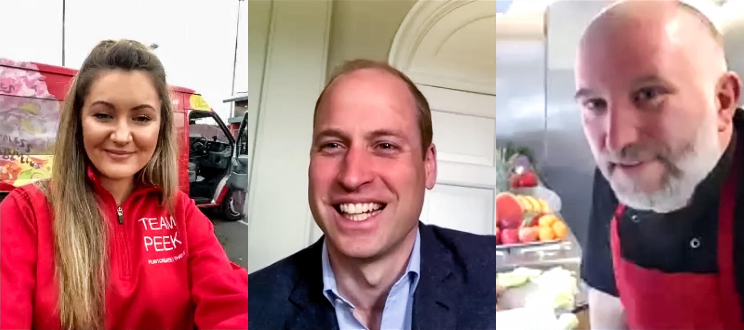 Prince William spoke with Michaela Collins and Charlie Farrally from the PEEK Project