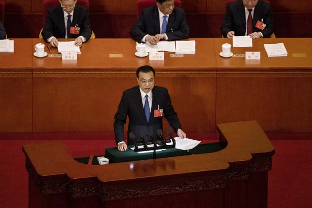 Chinese premier Li Keqiang revealed the growth measure at the opening of the National People's Congress in Beijing on Friday