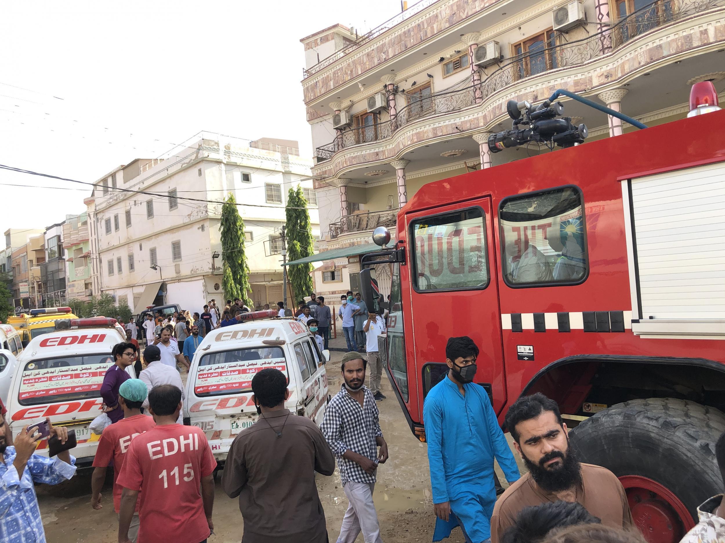 &apos;We heard a blast&apos;: The suburban neighbourhood near Karachi shocked by passenger jet crash