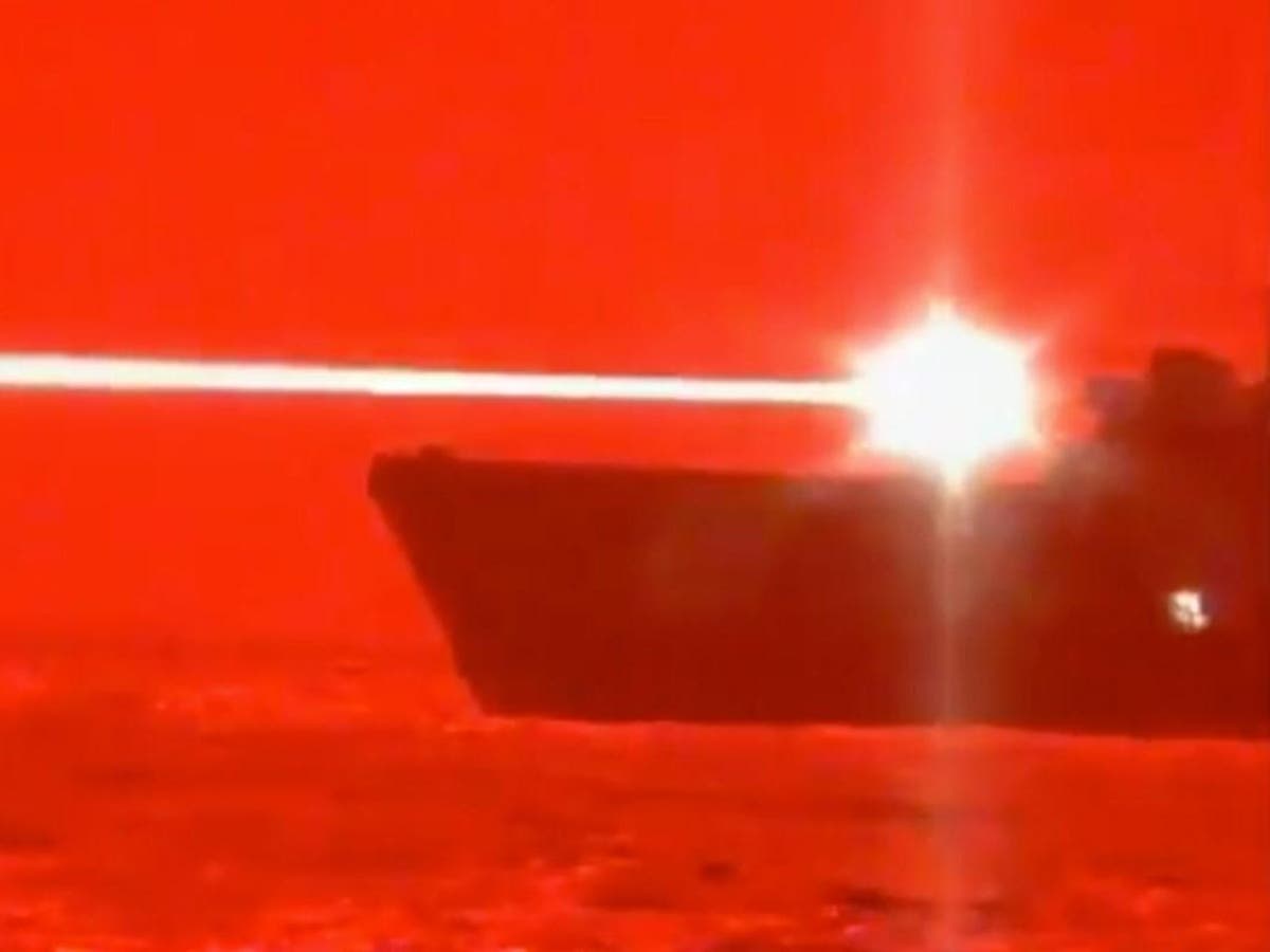 US Navy claims success with laser weapon that can destroy drones mid ...