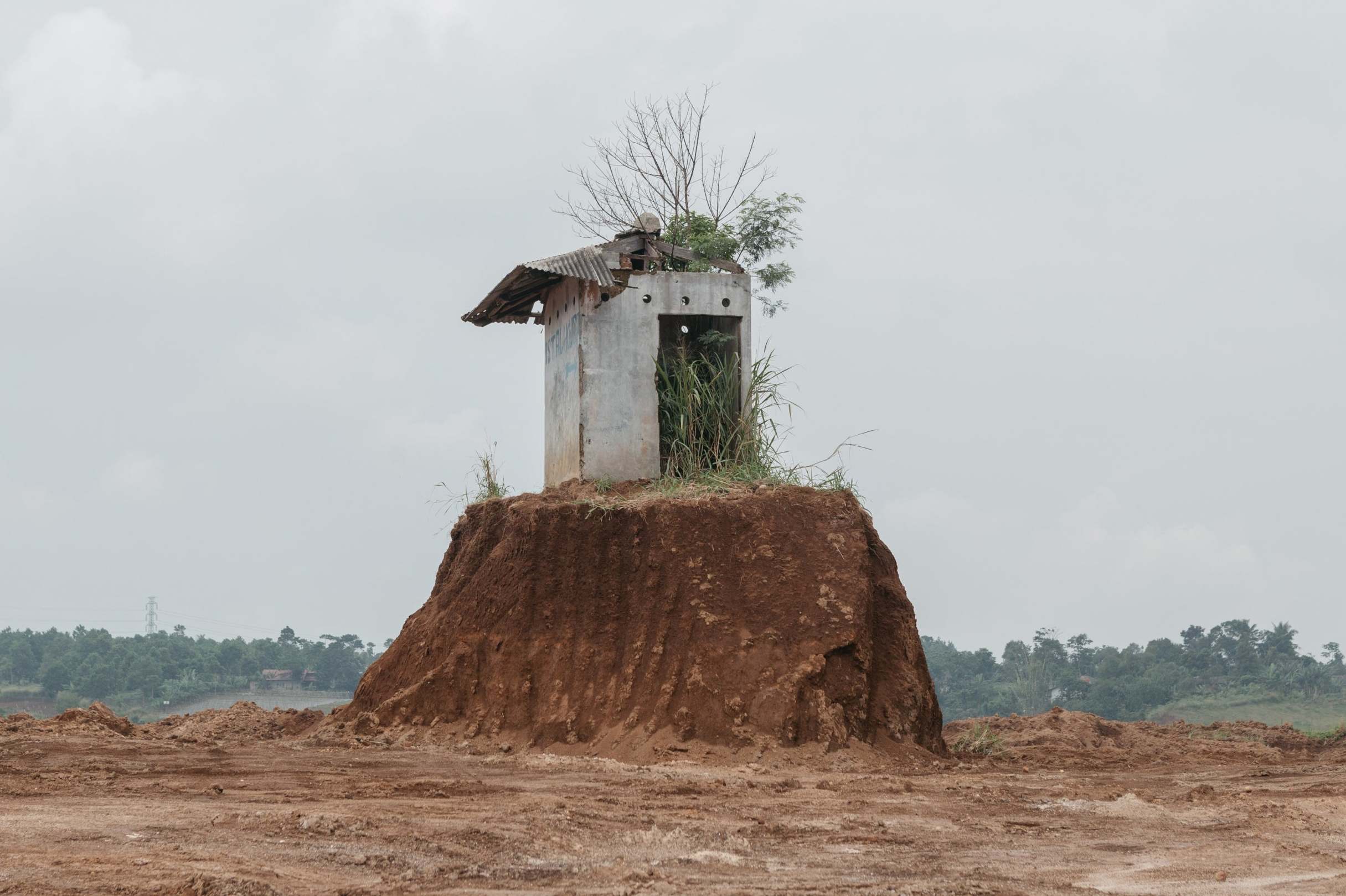 Remains of a structure at the development site (The Washington Post)