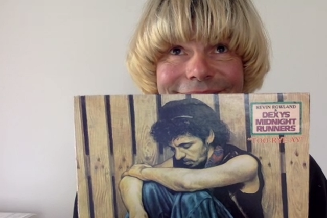 Tim Burgess with his vinyl copy of Dexys Midnight Runners – Too-Rye-Ay